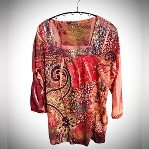 Colorful Vintage Tie-Dye Top